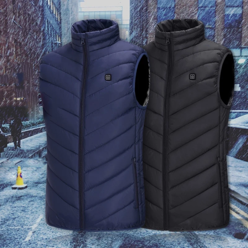 

Men Outdoor Electric Heated Vest USB Heating Vest Winter Thermal Cloth Feather Camping Hiking Warm Hunting Jacket