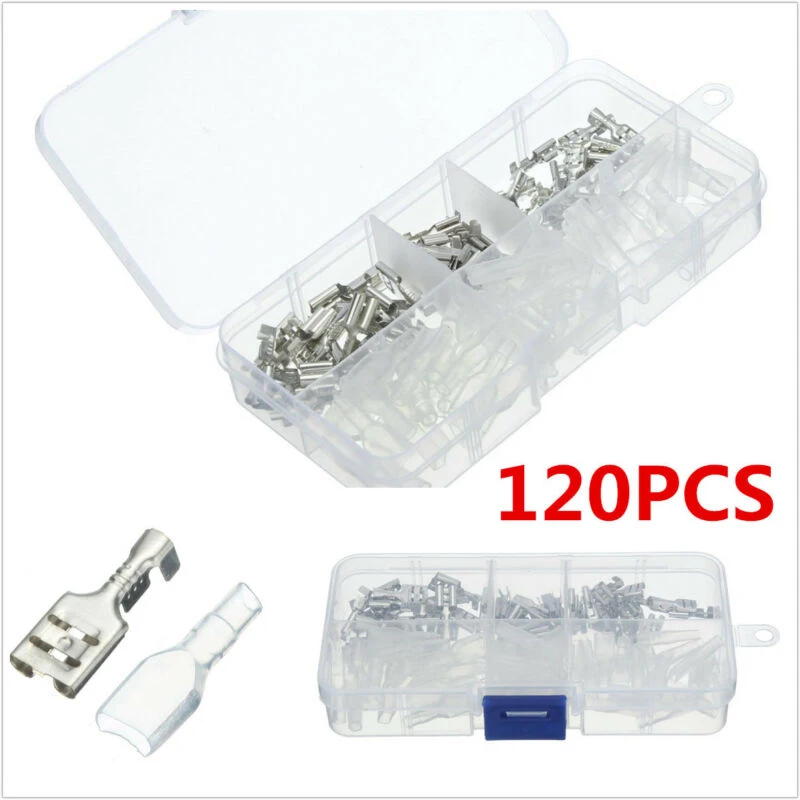 Втулки обжимной терминал 120 шт Лопата металлический провод Разъем Автомобильный