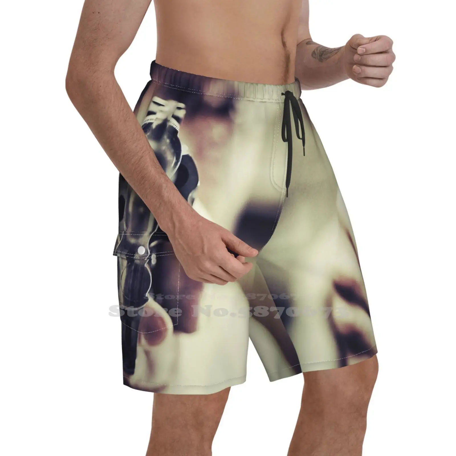 Мужские модные шорты с надписью Hell Следуй за ним спортивные Клинт Eastwood бледный