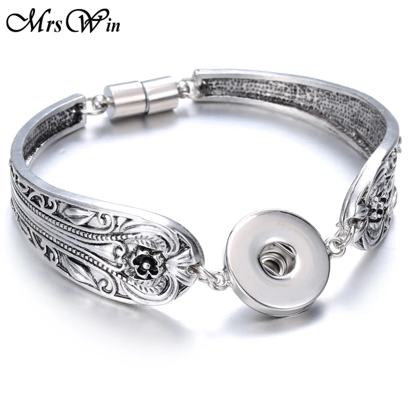 Новые ювелирные изделия винтажные цветы резная магнитная застежка браслеты для