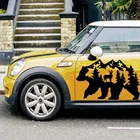 Виниловая Автомобильная наклейка Горный Медведь s на машину для Jeep, большая виниловая наклейка, военный капот, графический корпус, подходит для большинства транспортных средств