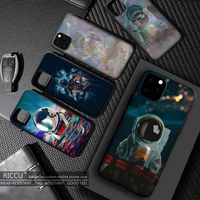 cartoon astronaut abstract art phone case for iphone 11 12 mini pro max x xs max 6 6s 7 8 plus xr se2020 accessories cover