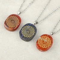 chakra necklace lotus flower 7 chakra pendant necklace healing crystal jewelry birthday gifts for women mom