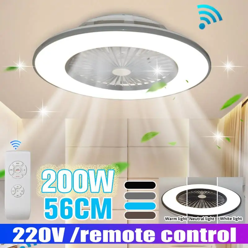 

56cm Dimmable LED Ceiling Fan Lamp Electric Fan With Remote Control Bedroom Decorative Ventilator Lamp Air Cool Ventilator Light