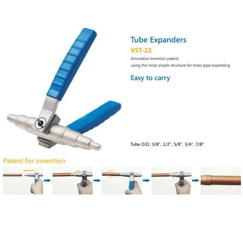 

6-22mm Universal Hand Refrigeration Tools Copper Pipe Swaging Tool Refrigeration Soft Copper Pipe Manual Tube Expander