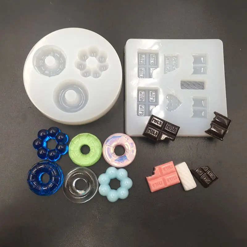 DIY Милая шоколадная подвеска пончик эпоксидная смола силиконовая форма