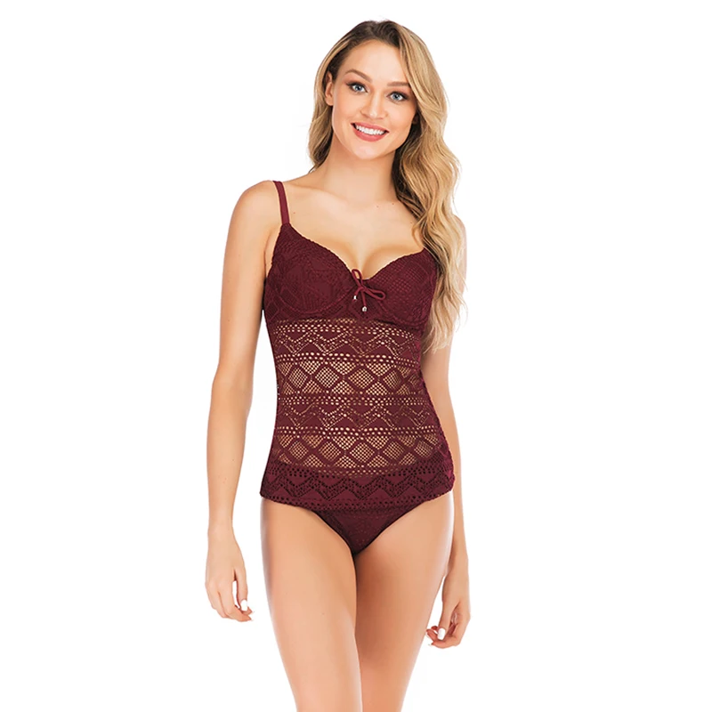Сексуальный кружевной купальный костюм LEEMIIJUU из двух предметов женская одежда