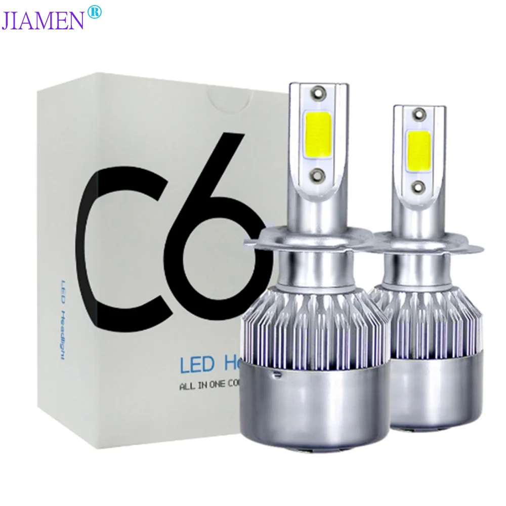 

FUXUAN 2PCS Car Headlight H7 LED H4 Bulb HB2 H1 H3 H8 H9 H11 9005 HB3 9006 HB4 9004 9007 72W 8000lm Auto Lamps Fog Lights 12V