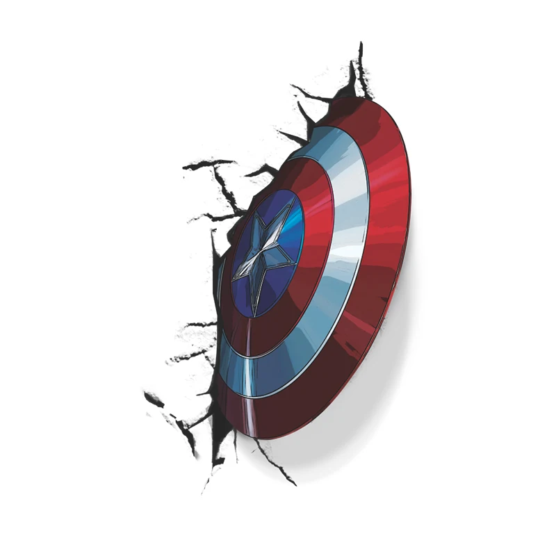 С героями комиксов Марвел Капитан Америка щит наклейки на стену для детей Туалет