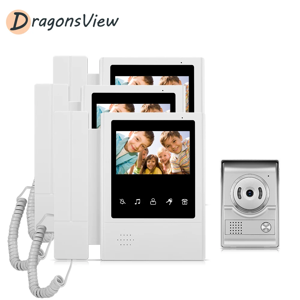 DragonsView домашняя видео домофон система 4 3 дюймовый монитор шт и 1 наружная камера