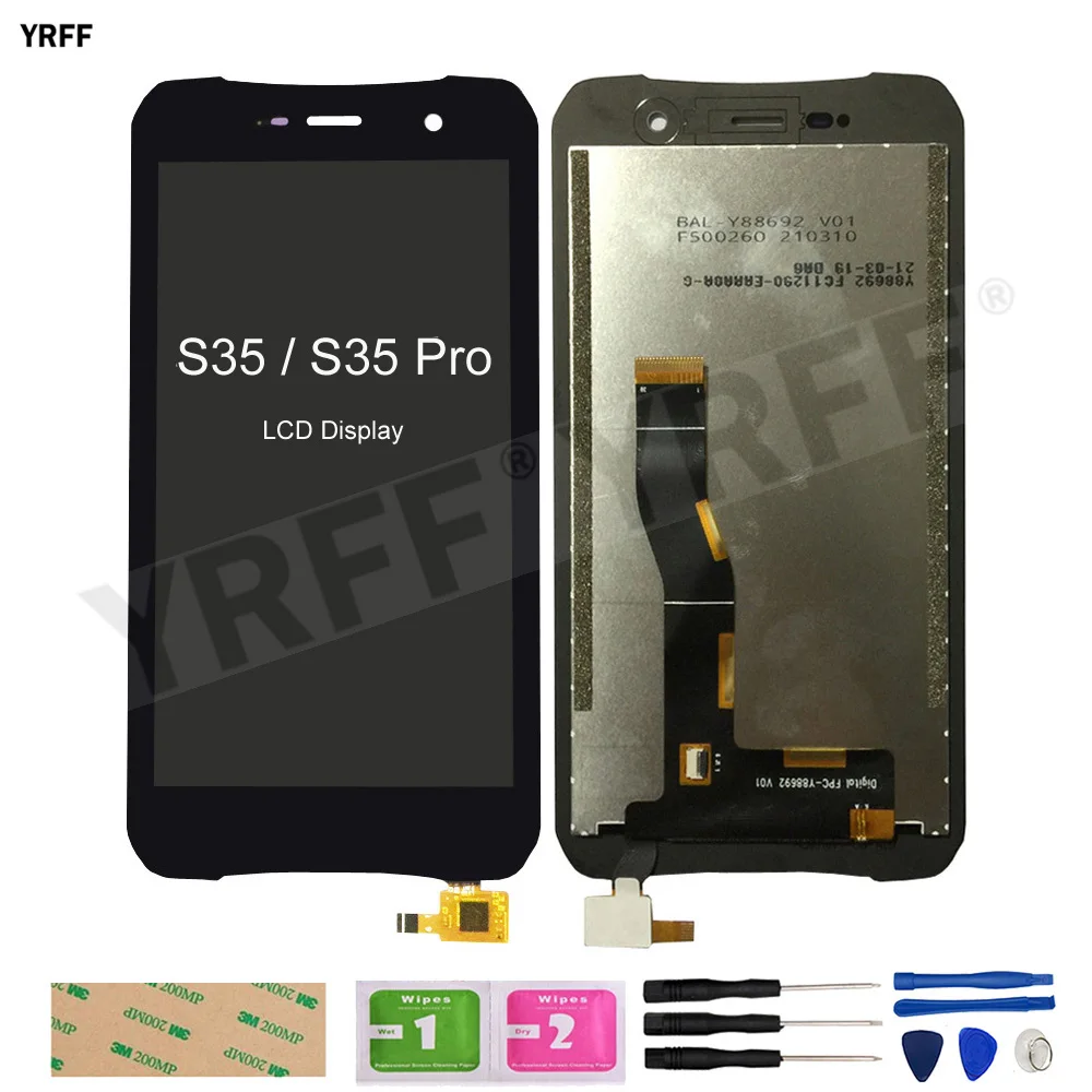 

Mobile Phone Touch Screen Digitizer For Doogee S35 /S35 Pro LCD Display Screens Glass Panel Sensor Repair Tool 3M Glue