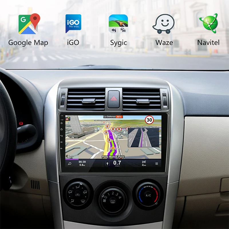 Jansite 9 &quotавтомобильное радио для Toyota Corolla 2006-2013 Android плеер сенсорный экран GPS