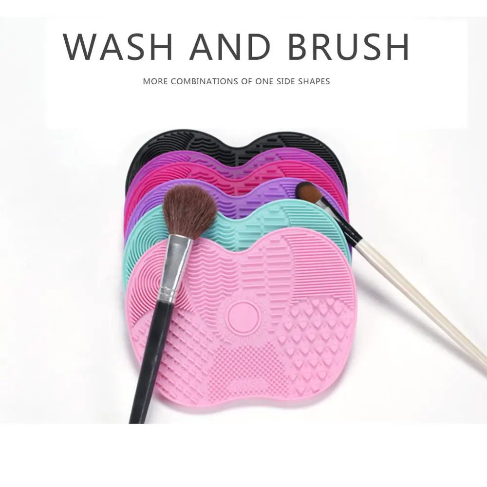 Силиконовая щетка для макияжа чистящая подушечка матовая кисть моющие