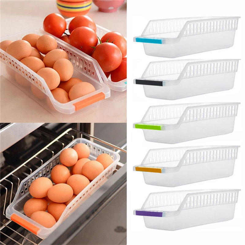 Best 1 Pcs High Quality New Slide Kitchen Fridge Freezer Space Saver Organizer Refrigerator Storage Rack Shelf Holder Drawer | Дом и сад