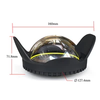 67mm 0 7x fisheye wide angle wet correctional dome port lens for underwater waterproof diving camera housing case bag cover