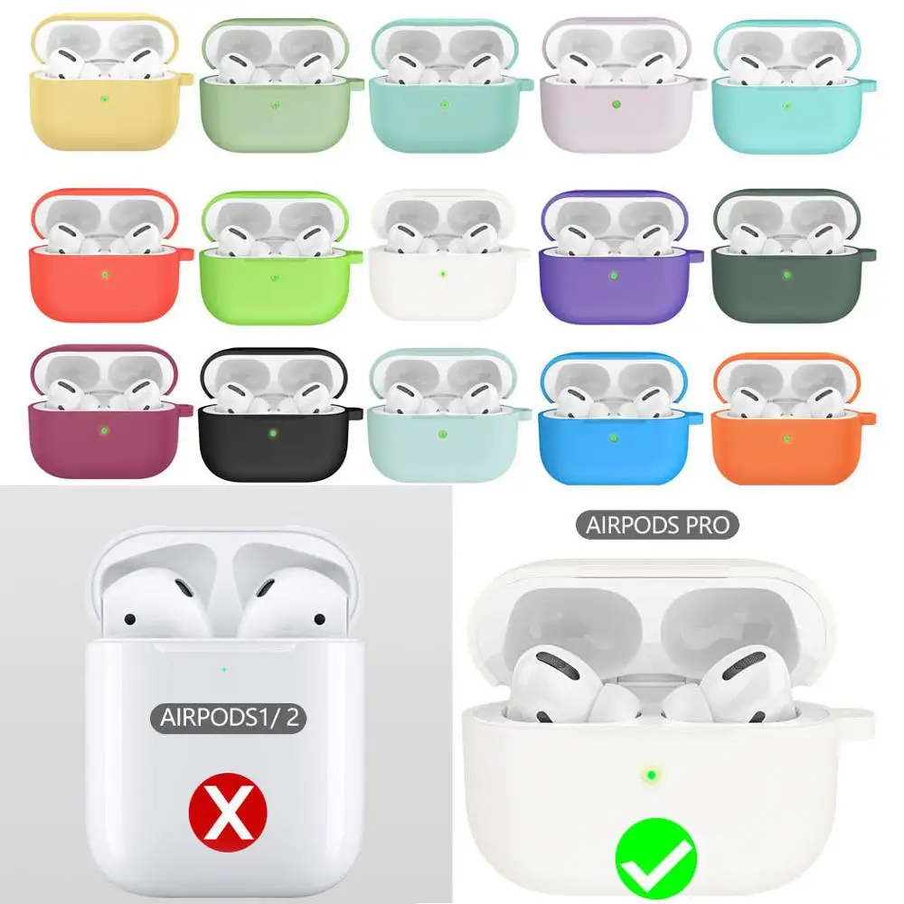 

Silicone Protective Skin Cover Compatible with AirPods Pro Bluetooth Wireless Charging Case for apple airpods pro 3 Fundas