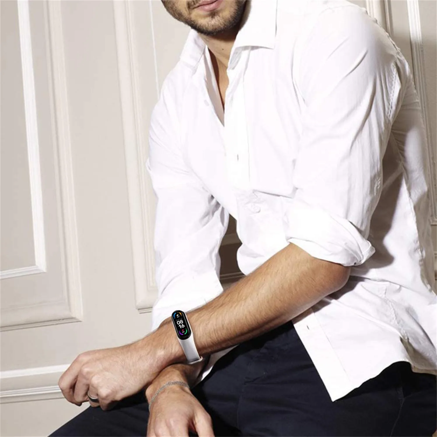 

For Xiaomi Mi Band 6 Silicone Strap Solid Color Bracelet Watchbands Smart Watches Bands xaomi xiomi xiami miband band6