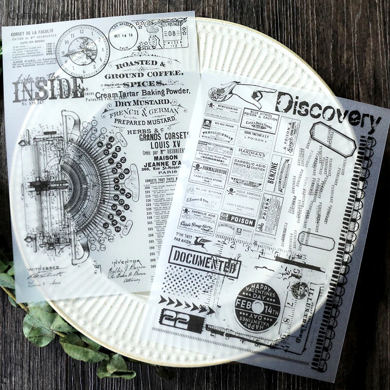 8 листов/партия самоклеящиеся бумажные наклейки для скрапбукинга|Крафт-бумага| |