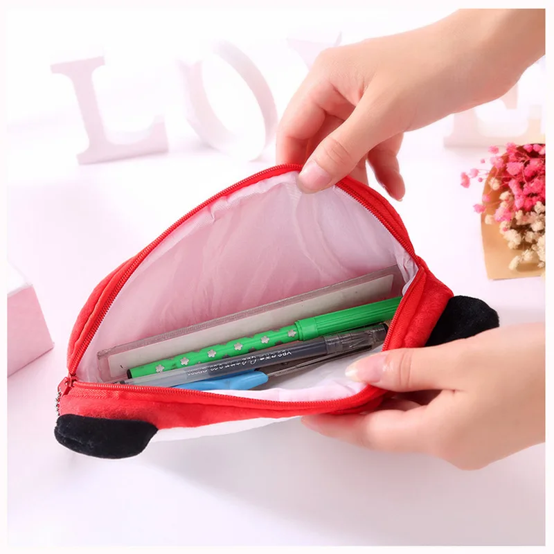 

FUDEAM Soft Plush Cartoon Women Long Coin Purse Cute Zipper Girl School Stationery Pencil Case Usb Cable Storage Bag Key Wallet