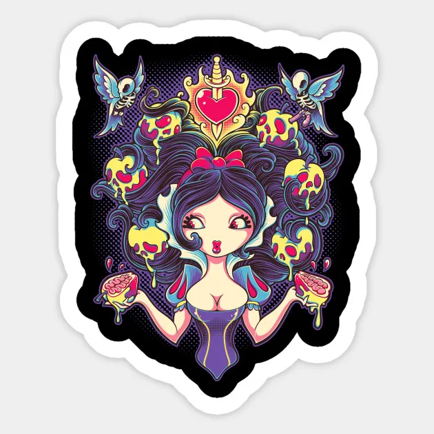 1 шт. Белоснежка Красивые милые бумажные наклейки с героями мультфильмов детские