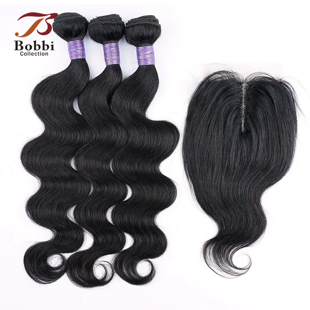 Bobbi 3 пряди с закрытием кружева средняя часть 200 г/компл. объемная волна эффектом