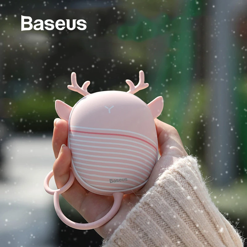Baseus обогреватель для рук грелка USB Перезаряжаемый удобный обогреватель карманный мини мультяшный электрический обогреватель теплый с лампой