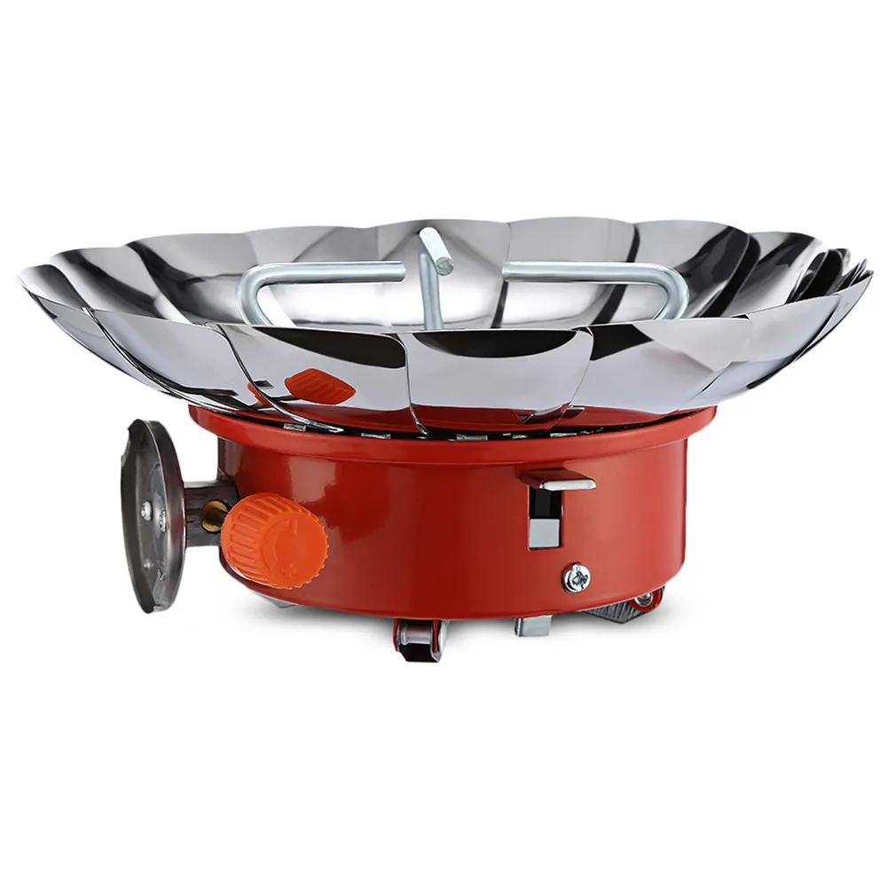 

Camping Gas Stove Portable Outdoor Lotus Style Cooking Furnace Stoves Windproof Food Heaters Stove For Cooking Hiking Picnic