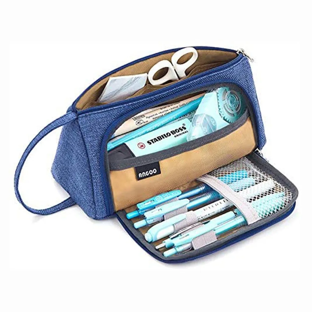 Милый кавайный холщовый чехол карандаш вместительные сумки ручки милые пеналы с