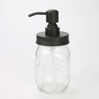 Black Mason Jar Soap Dispenser Lids Rust Proof 304 Stainless Steel Liquid Small Head Lotion Pump LX2020