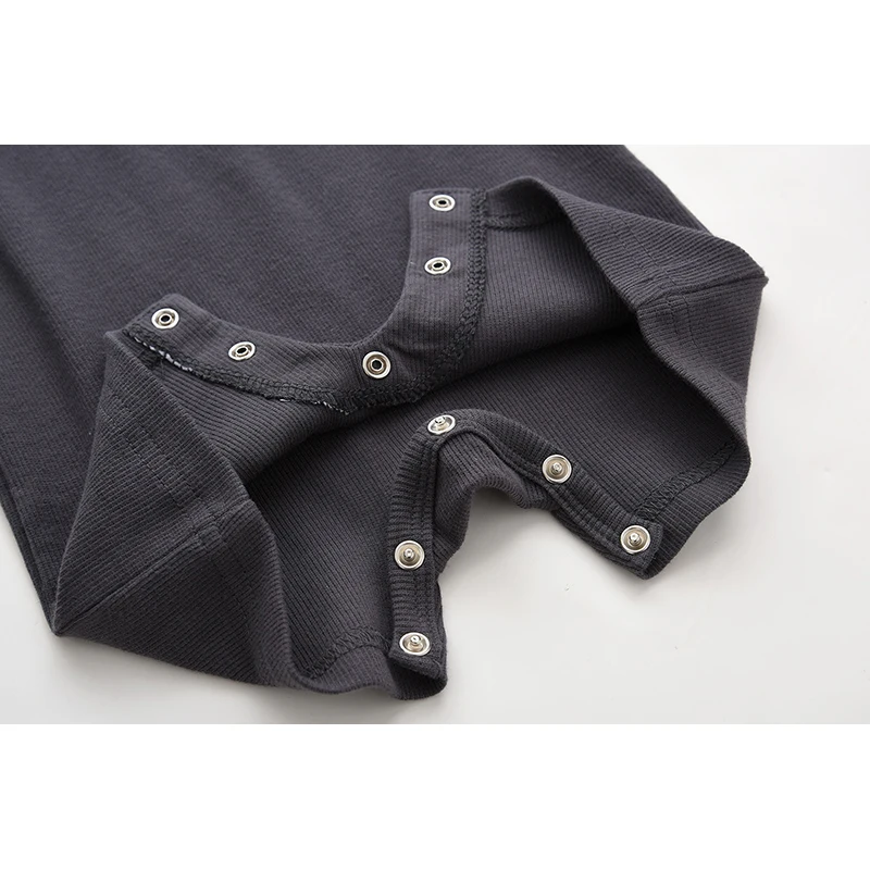 Детский летний комбинезон из органического хлопка ребристый без рукавов для