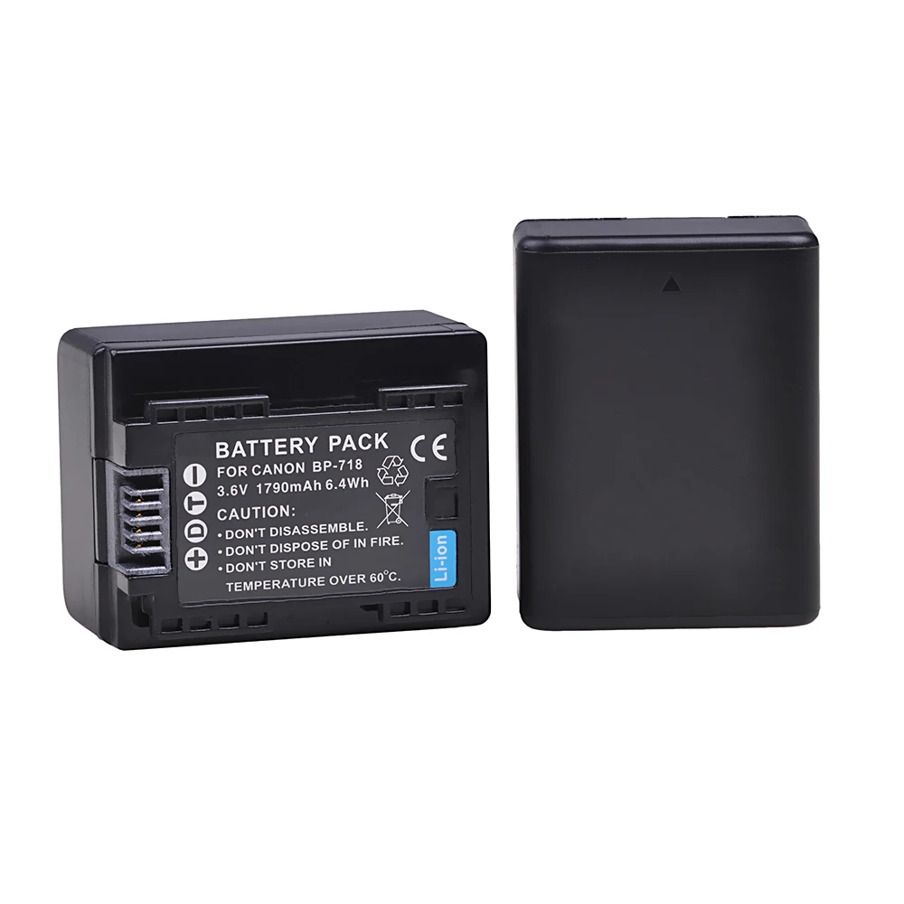 

1790mAh 3.6V BP-718 BP718 BP 718 Battery for Canon BP-727 BP-709 CG-700 VIXIA HF M50 M500 M52 R300 R30 R32 R40 R42 R50 R52 R500.