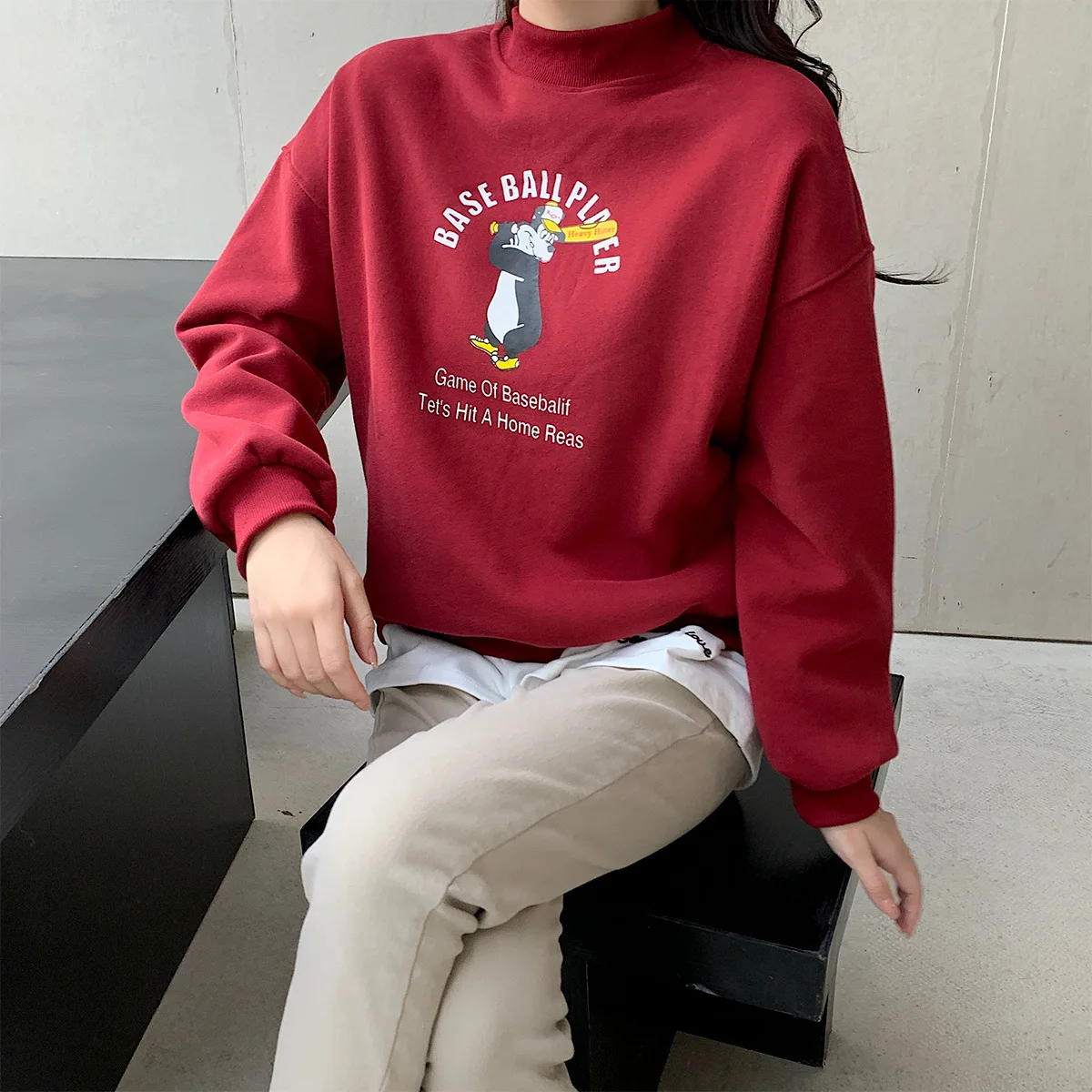 

Женская Повседневная рубашка оверсайз в стиле бойфренд, осенне-зимняя утепленная толстовка с мультяшным рисунком, новый японский свободны...