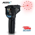 Цифровой инфракрасный термометр Mestek серии IR01,-50  380550800 градусов, бесконтактный термометр, пистолет-термометр с цветным экраном