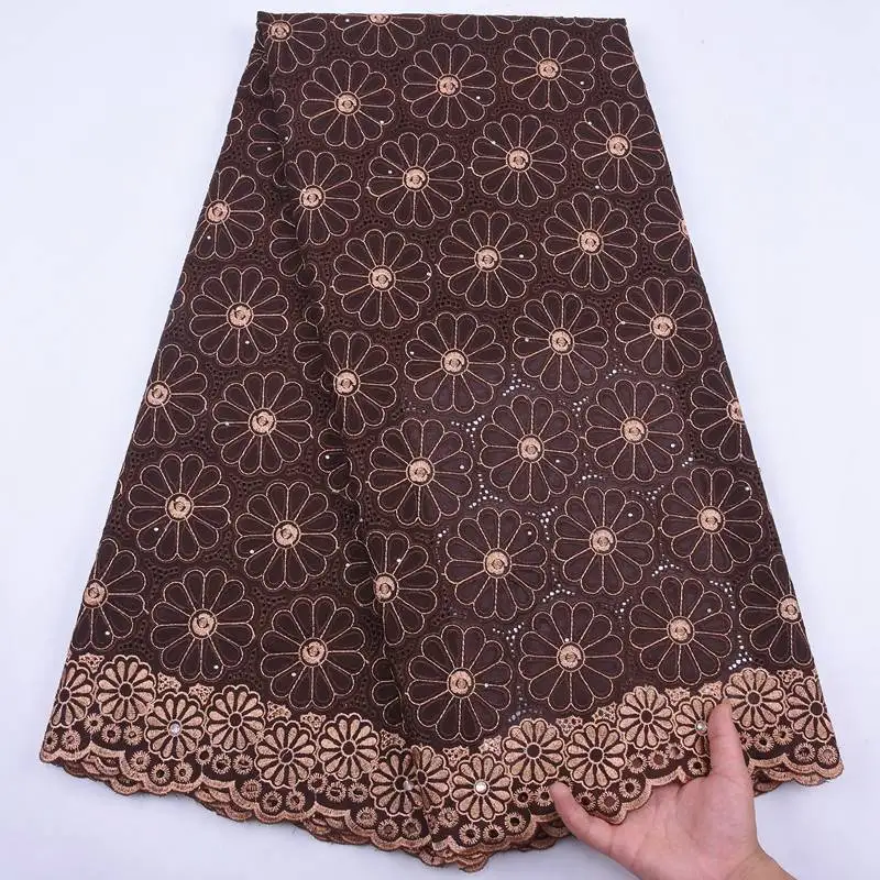 Швейцарская вуаль кружевная ткань Африканская сухая хлопковая с вышивкой
