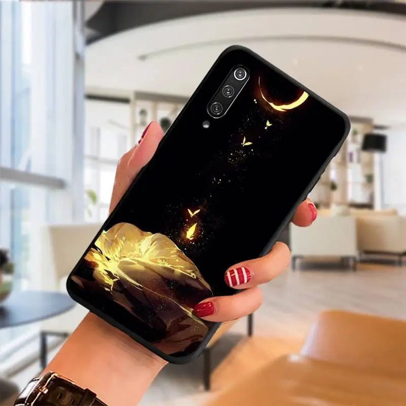 

Golden Star Wing Flowers Phone Case For Redmi Note 10 8 9 K20 6 5a promaxCover Fundas Coque