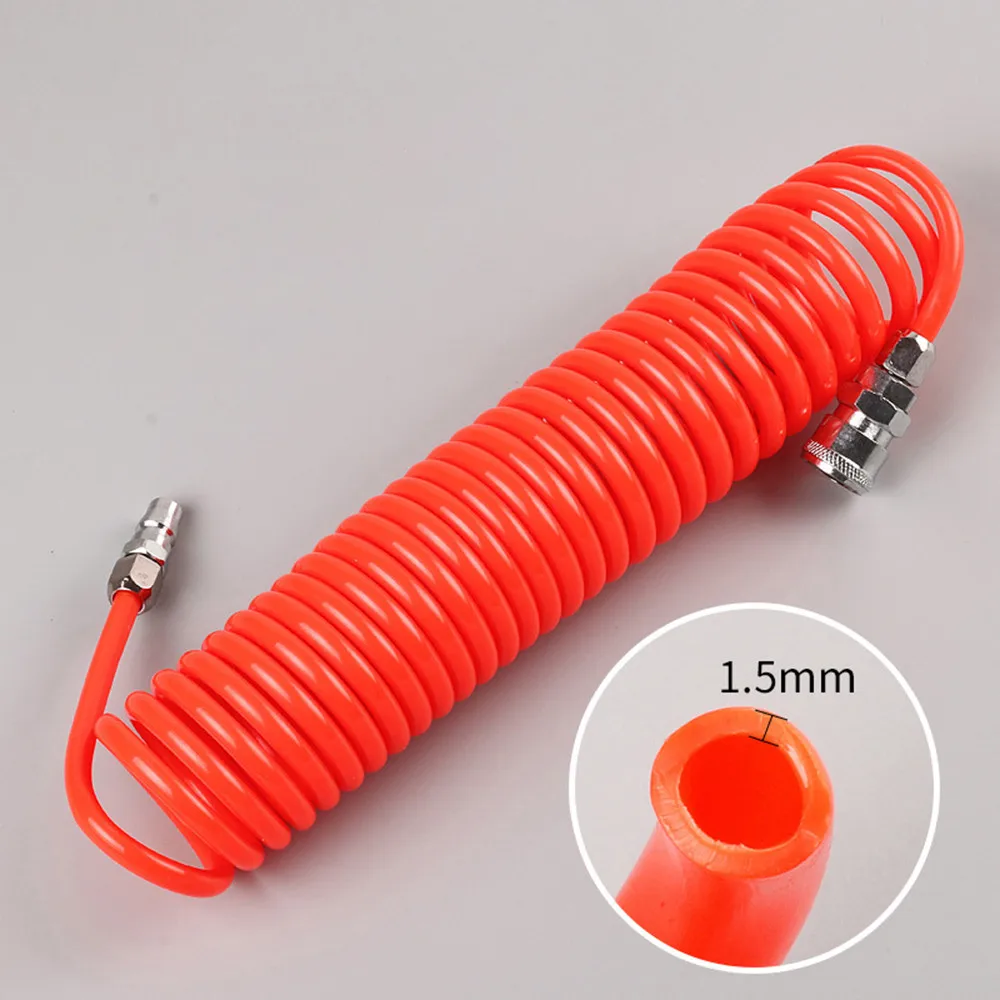 

6/9/12/15M Recoil Spring End Hose Line Pipe Tube For Air Pneumatic Compressor Air Pump Accessories EVA Spring Flexible Hose