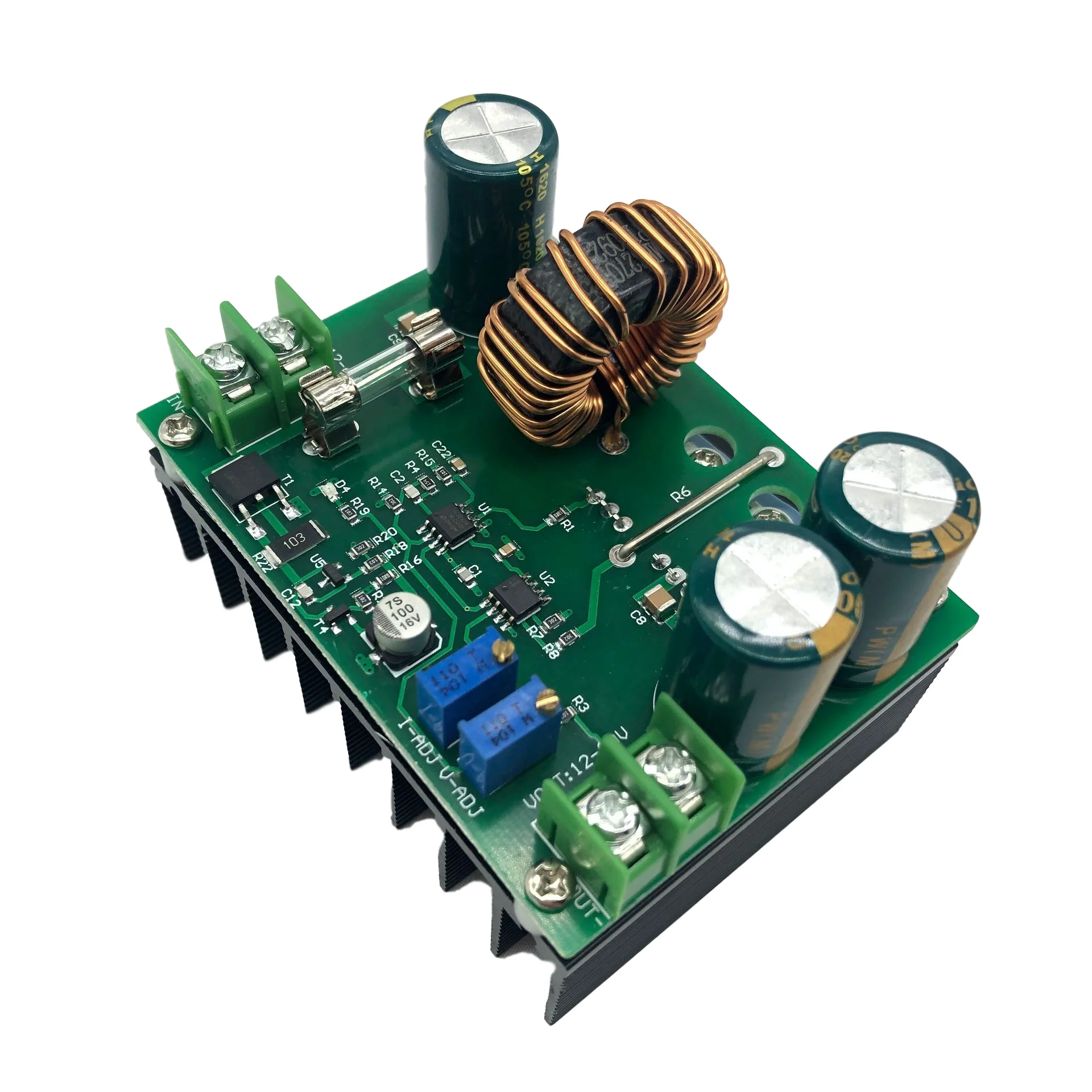 Автомобильный источник питания DC-DC 600W 10-60V to 12-80V Boost Converter Step-up Module