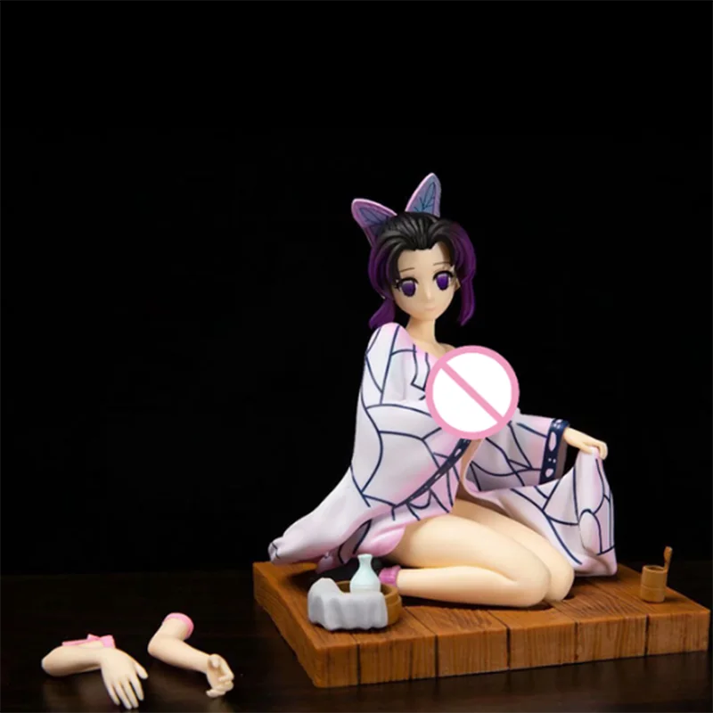 

31cm Anime Demon Slayer Kochou Shinobu Kamado Nezuko Action Figure GK Model Worm Column Bathrobe PVC Collection Model Doll Gift