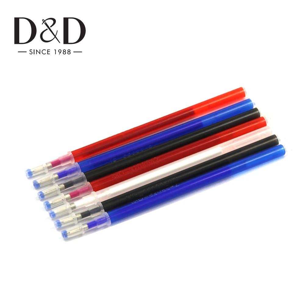 10Pcs Heat Erasable Refill Pens High Temperature Disappearing Fabric Marker Pen for Patchwork Fabric PU Leather Mark Sewing Tool