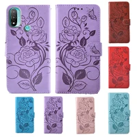 Fashion Flower Flip Leather Wallet Phone Case For Motorola Moto E20 Phone stand function cover with card slot