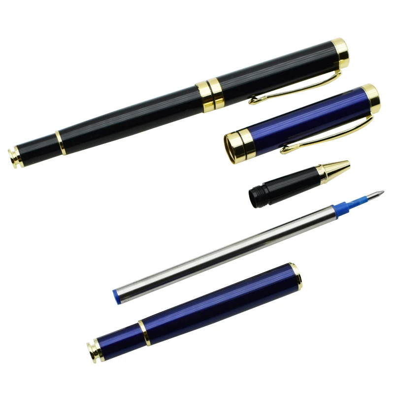 

Metal Gel Pen 0.7 mm Tip Black Blue Ink Refill Learn Office School Stationery Gift Luxury Pen Hotel Business Writing Materials