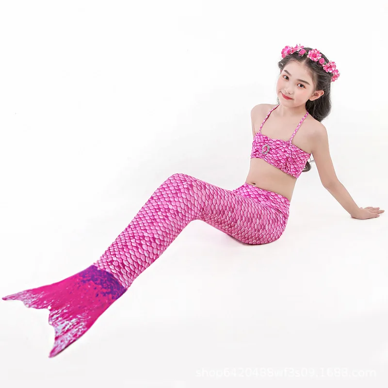 Girls Mermaid Tails Swimming Dresses Cosplay Costume Beach Clothes Little Children Swimsuit for Kids Swimmable Costumes | Спорт и
