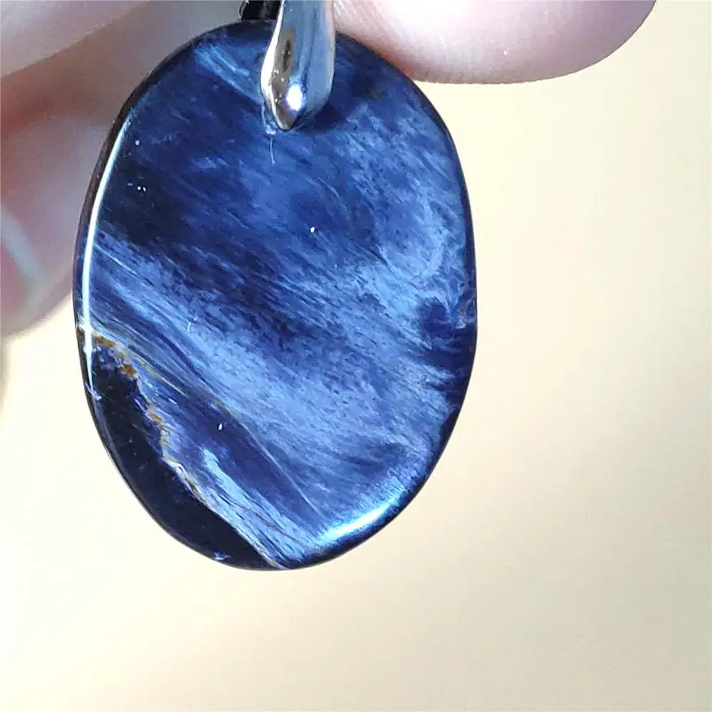 Подлинная подвеска Pietersite 21x15x8 мм капля воды для Chatoyant голубой кристалл исцеляющий