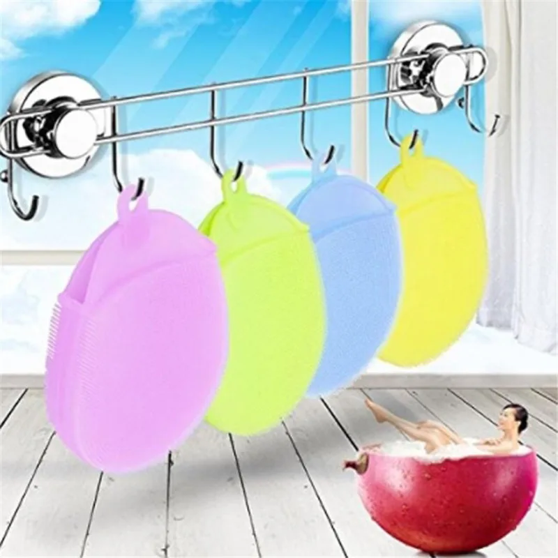 Multifunction Silicone Bath Shower Body Washing Scrubbing Towel Cloth Face Wash Cleaning Tool Pad Exfoliating Brushes | Дом и сад