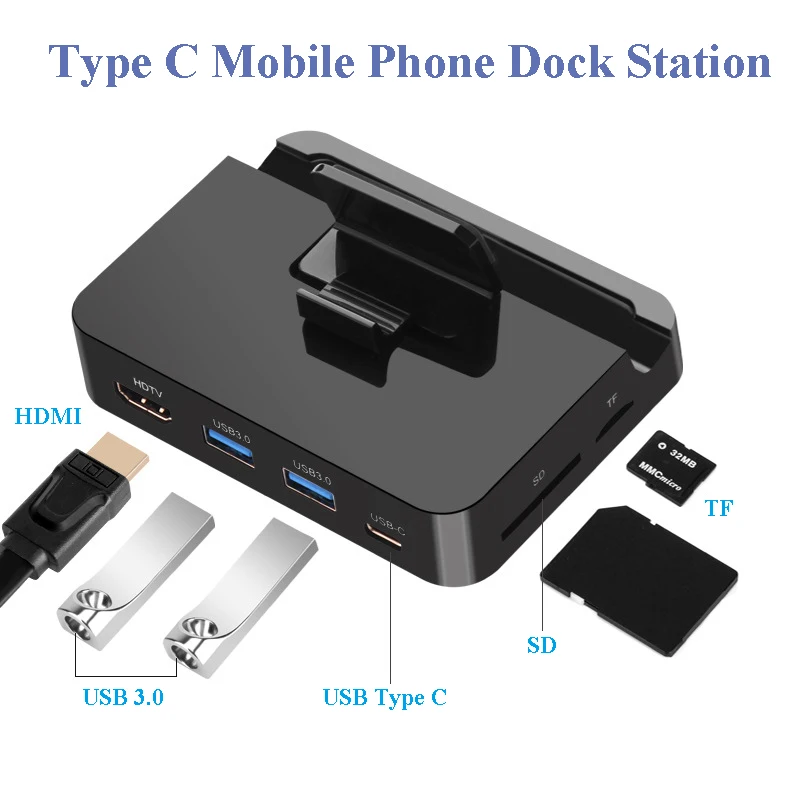 Док станция USB Type C для Samsung S10 S9 Huawei P30 P20 Pro|Док-станции| |