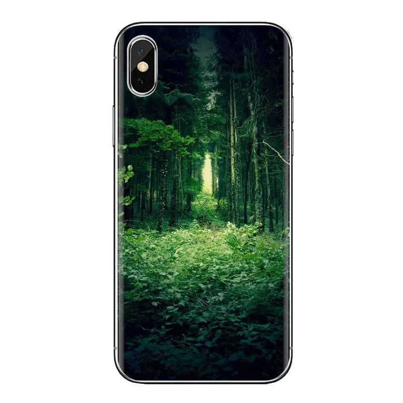 TPU Transparent Case Covers For Huawei Nova 2 3 2i 3i Y6 Y7 Y9 Prime Pro GR3 GR5 2017 2018 2019 Y5II Y6II Green forest and river |