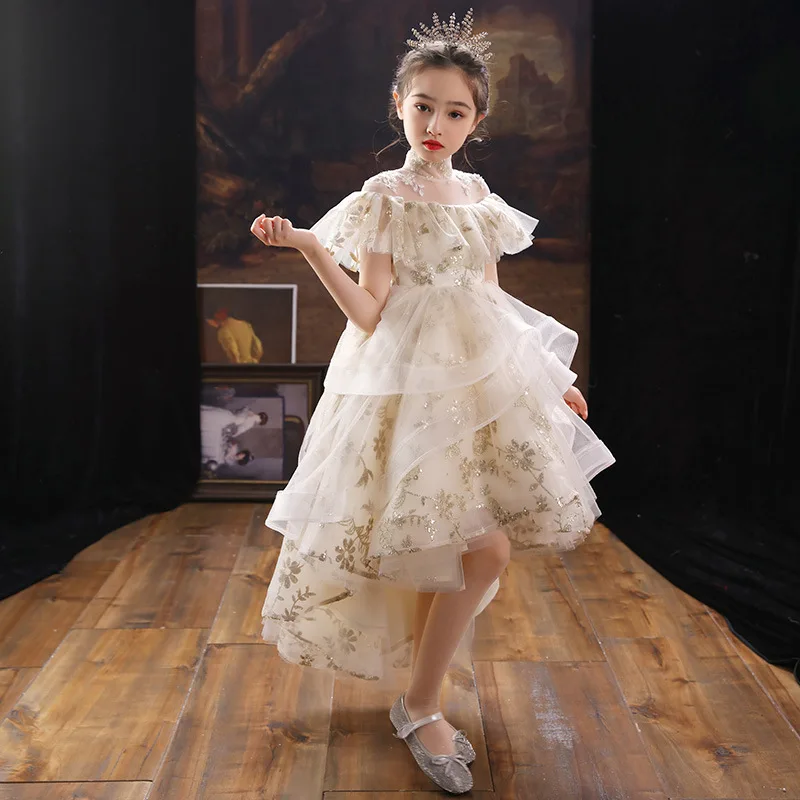 Summer Baby Girls Vestidos Vintage Court bow tutu Princess cake dress for Wedding Party kids Dresses girls Trailing ball gown | Детская
