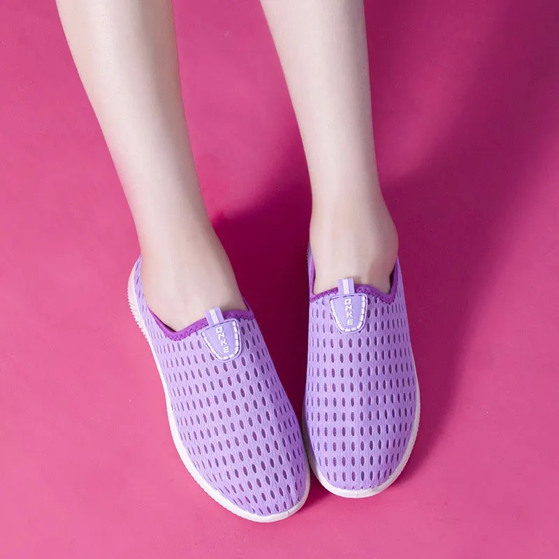 Кроссовки женские без шнуровки дышащие сетчатые повседневная обувь 2019 | Обувь
