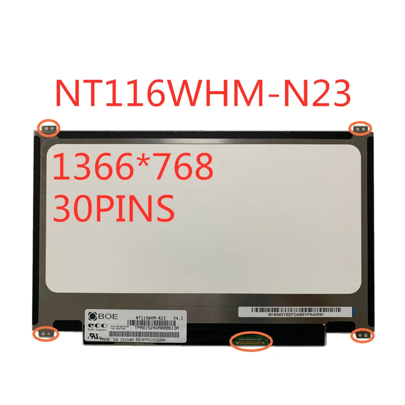 

3,5-дюймовый ЖК-экран NT116WHM-N23 B116XTN01.0 N116BGE-E42 N116BGE-E32 B116XTN02.3 вверх + вниз отверстия для винтов