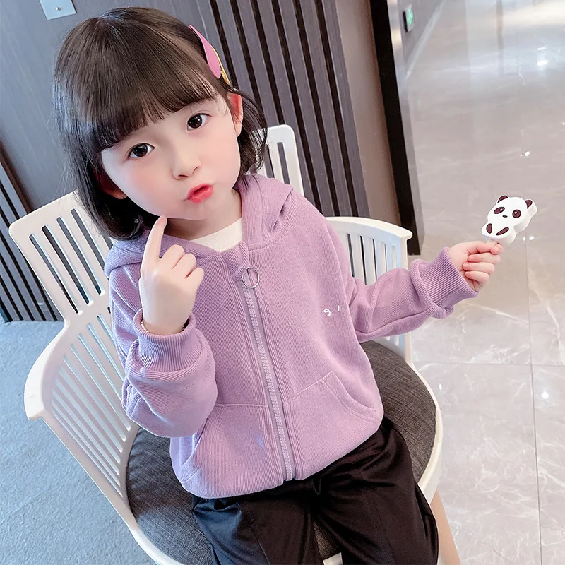 

Baby Coat Girls Knitting Jacket Fashion Girl Hoodies Long Sleeve Jacket Children Autumn Clothing Good Quality CLY029
